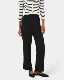 Forcast Rain Elastic Waist Pants Black New
