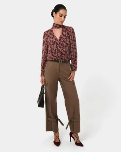 Forcast Rema Floral Tie Blouse Red Floral Online