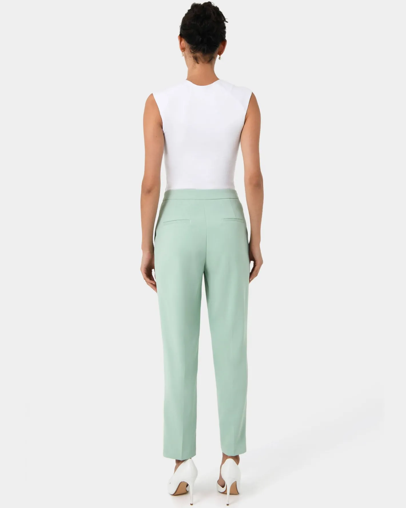 Forcast Renee Slim Leg Pants Pastel Sage Best