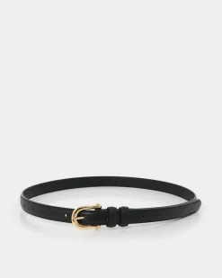 Forcast Rhiannon Leather Belt Black