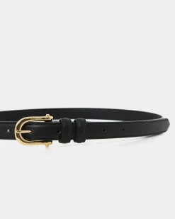 Forcast Rhiannon Leather Belt Black