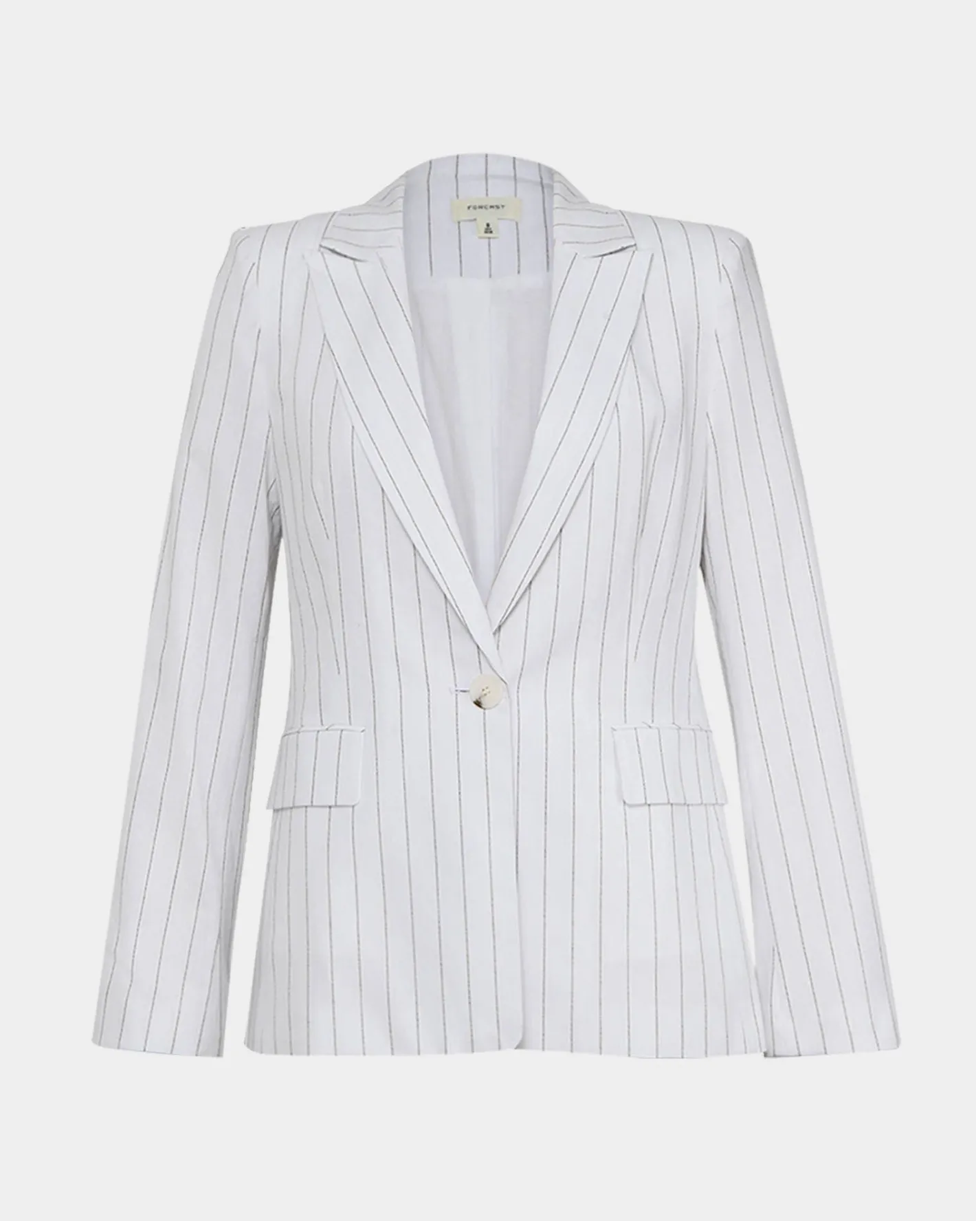 Forcast Ria Stripe Cotton Jacket Ivory Brown Online