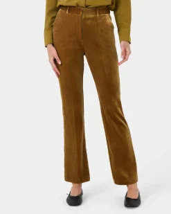 Forcast Rowan Corduroy Pants Dark Olive