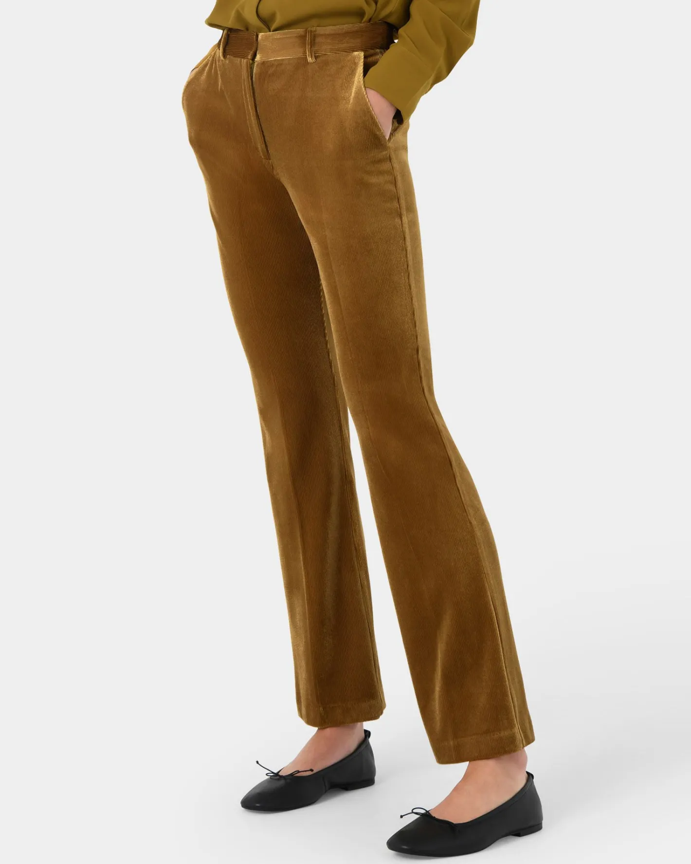 Forcast Rowan Corduroy Pants Dark Olive