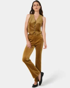 Forcast Rowan Corduroy Vest Dark Olive Hot