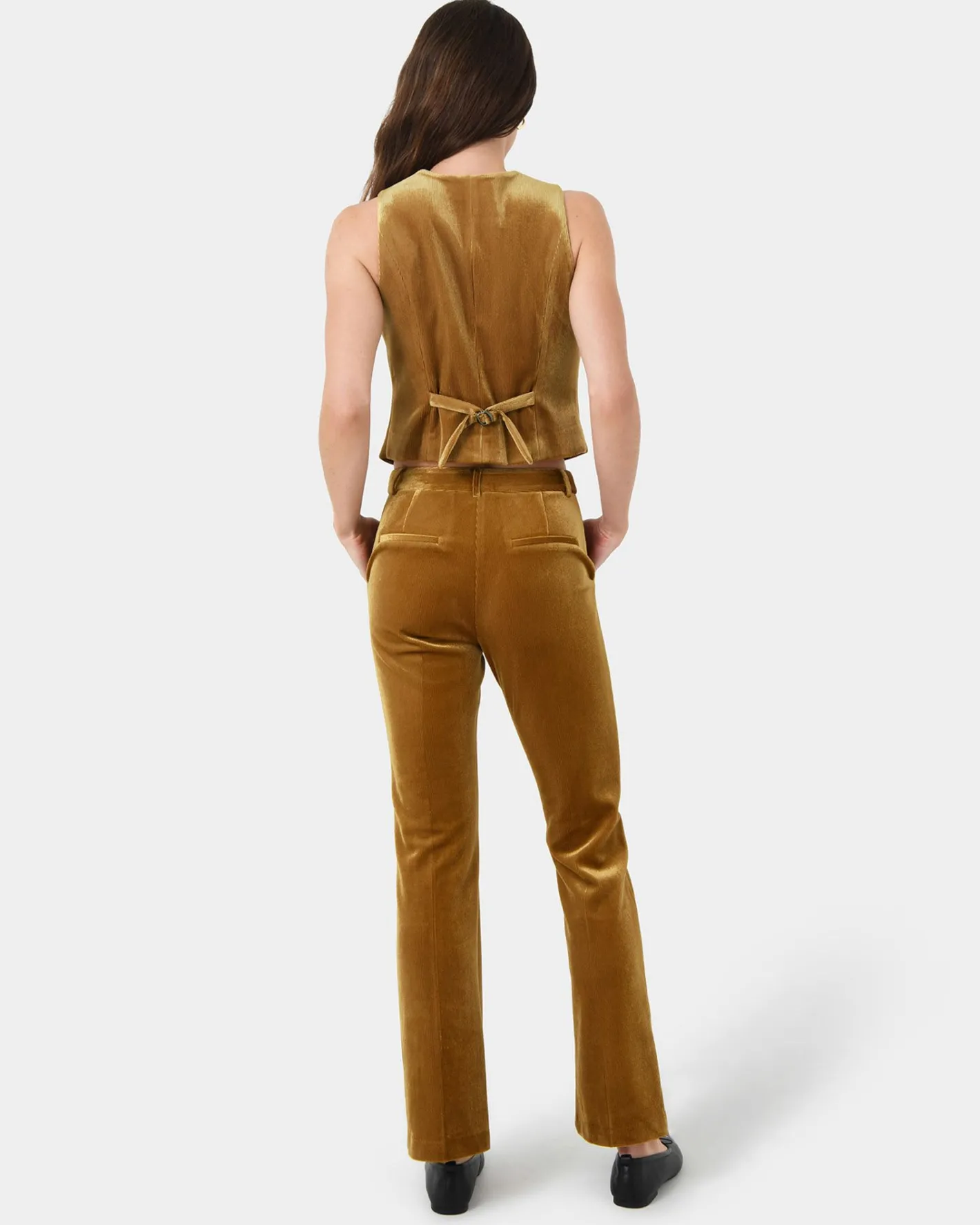 Forcast Rowan Corduroy Vest Dark Olive Hot