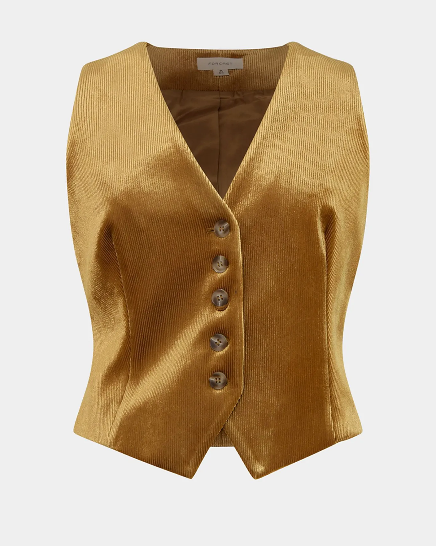 Forcast Rowan Corduroy Vest Dark Olive Hot