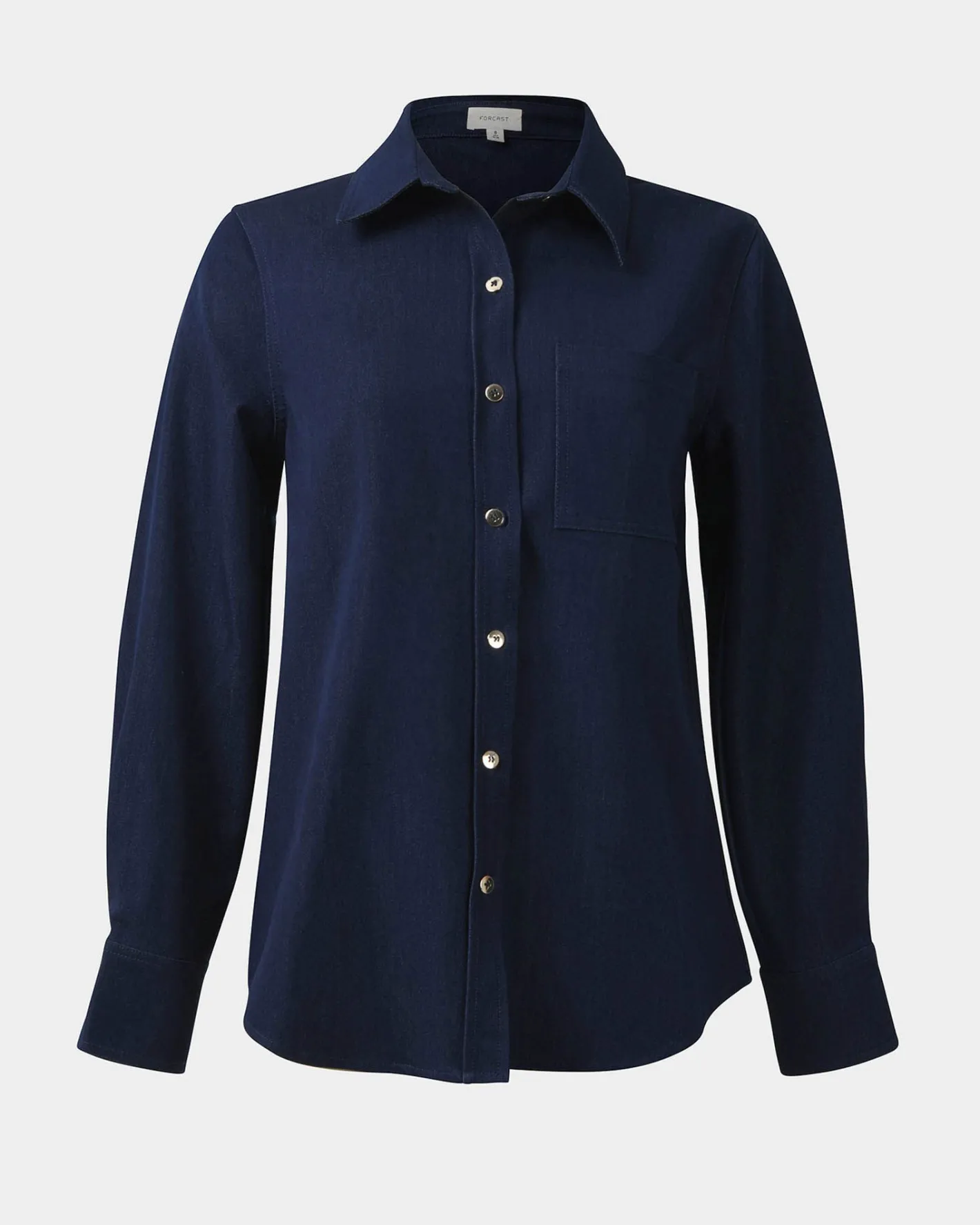 Forcast Ruka Button Shirt Dark Indigo Outlet