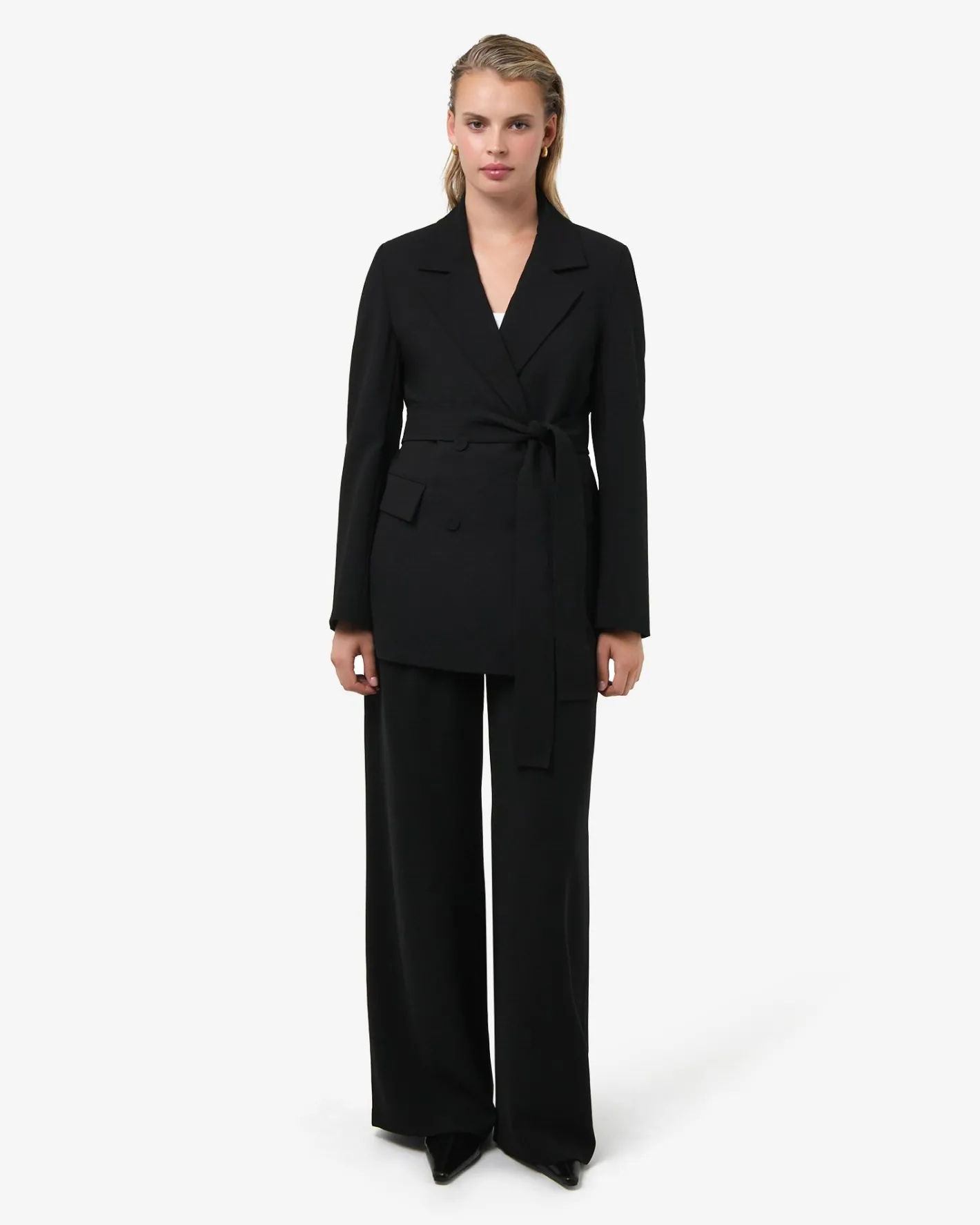 Forcast Rumy Double Breasted Blazer Black Discount
