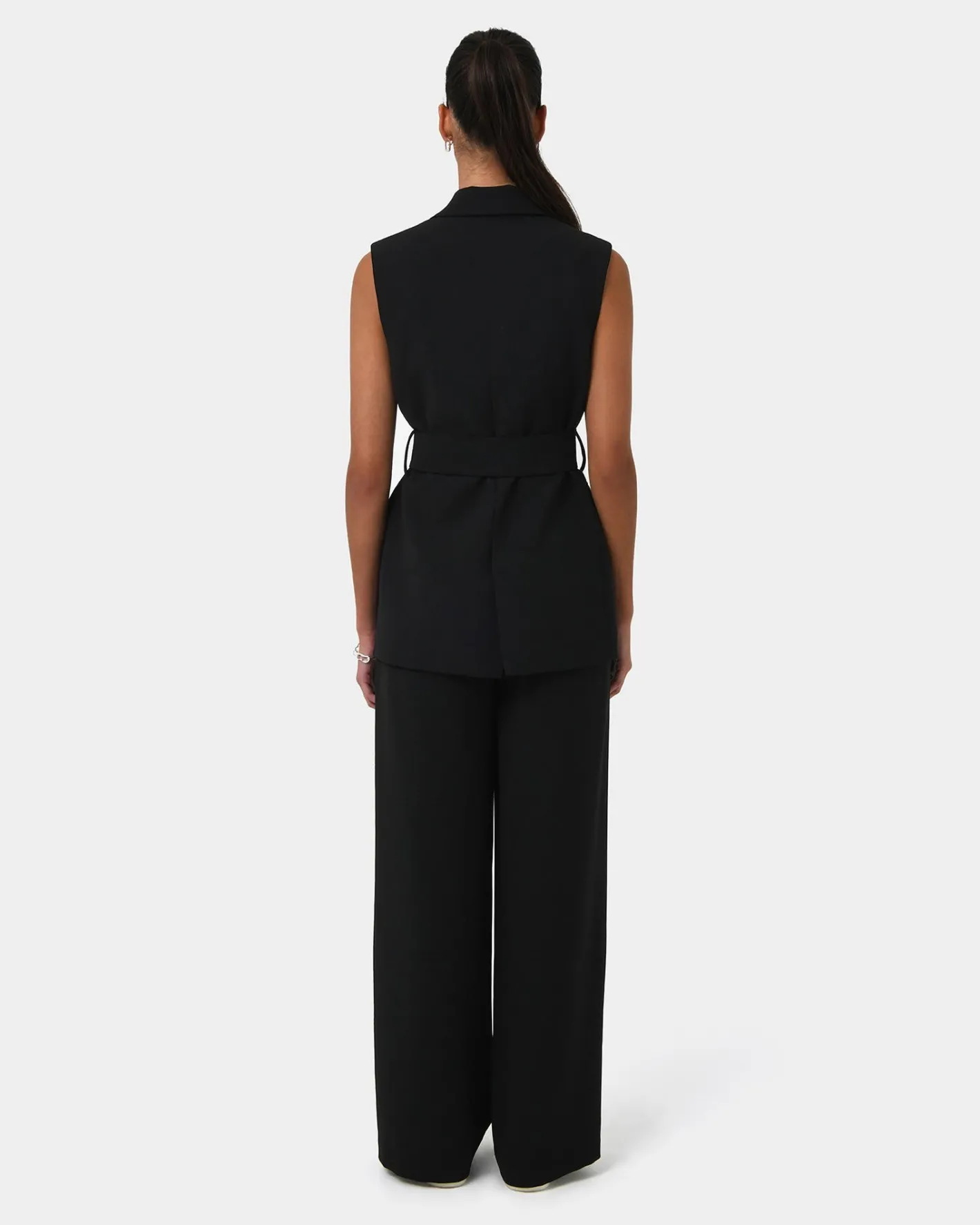 Forcast Rumy Double Breasted Vest Black Hot