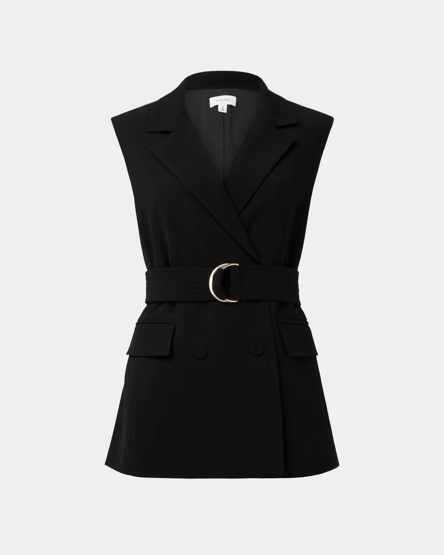 Forcast Rumy Double Breasted Vest Black Hot