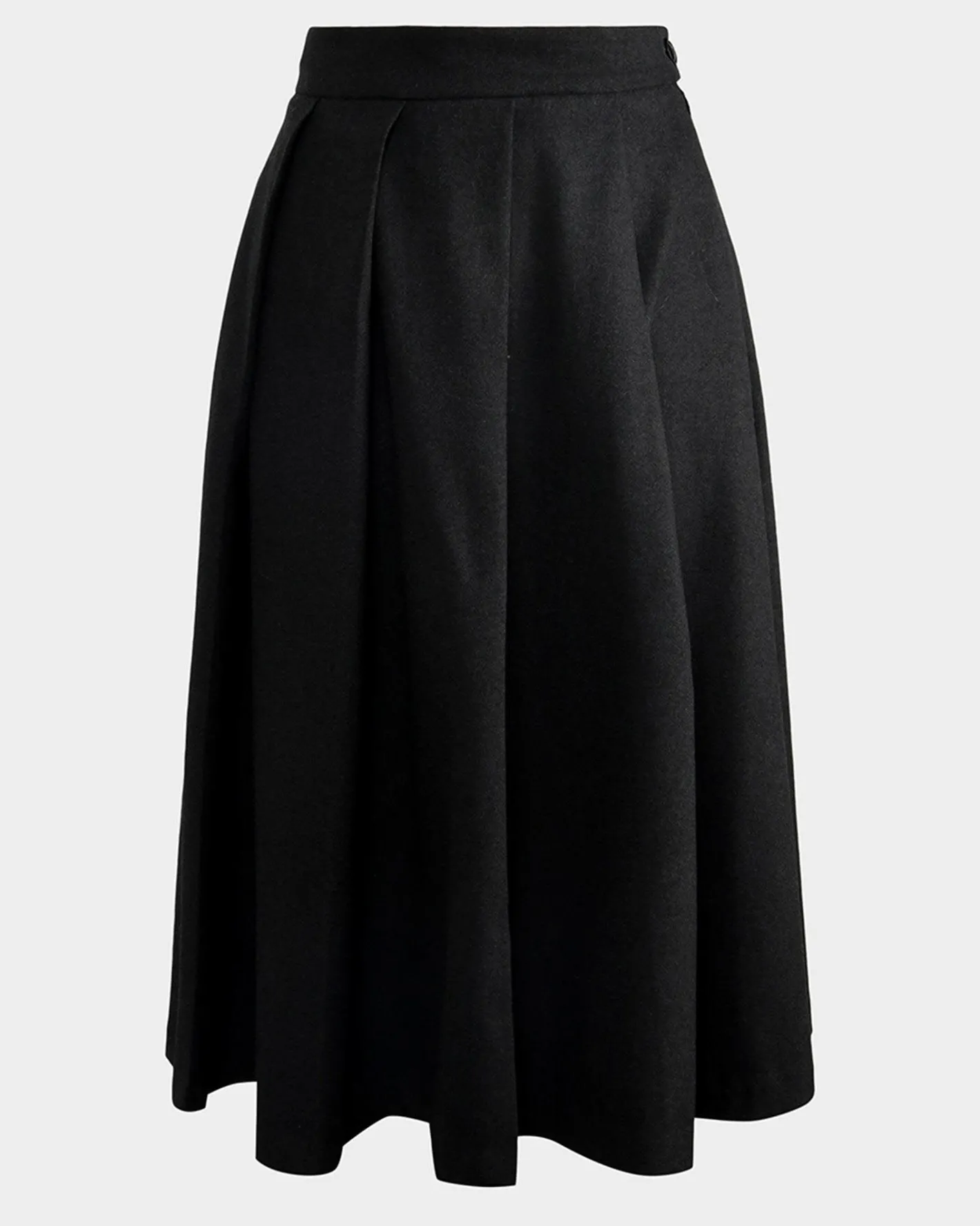 Forcast Ryan Pleated Midi Skirt Black Discount
