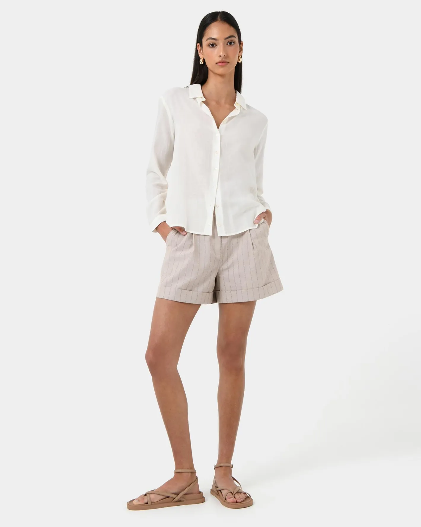 Forcast Rylie Shirt Ivory Sale