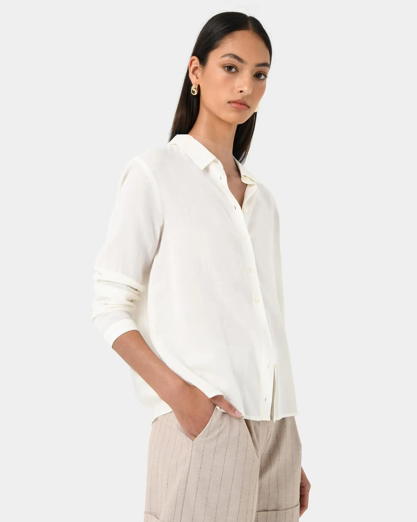 Forcast Rylie Shirt Ivory Sale