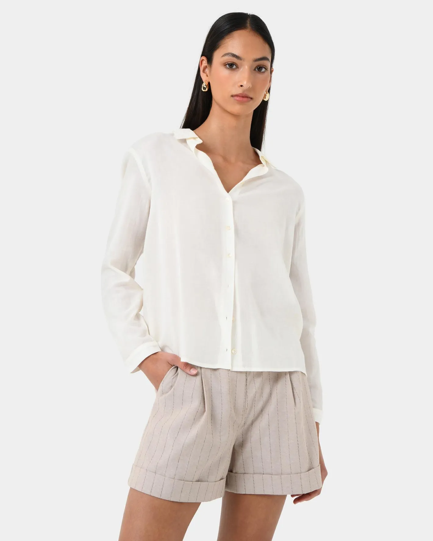 Forcast Rylie Shirt Ivory Sale
