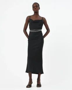 Forcast Safa Bias Slip Dress Black Best