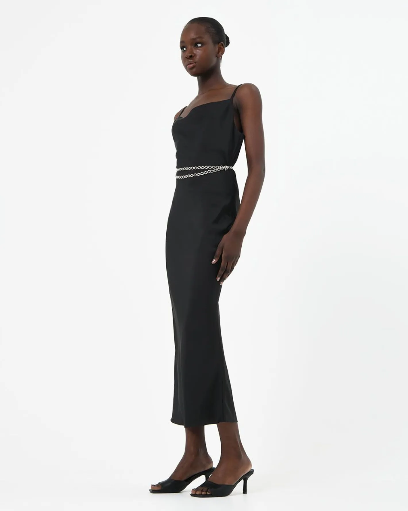 Forcast Safa Bias Slip Dress Black Best