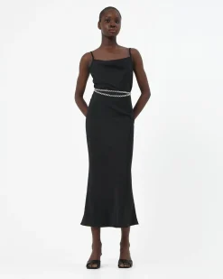 Forcast Safa Bias Slip Dress Black Best