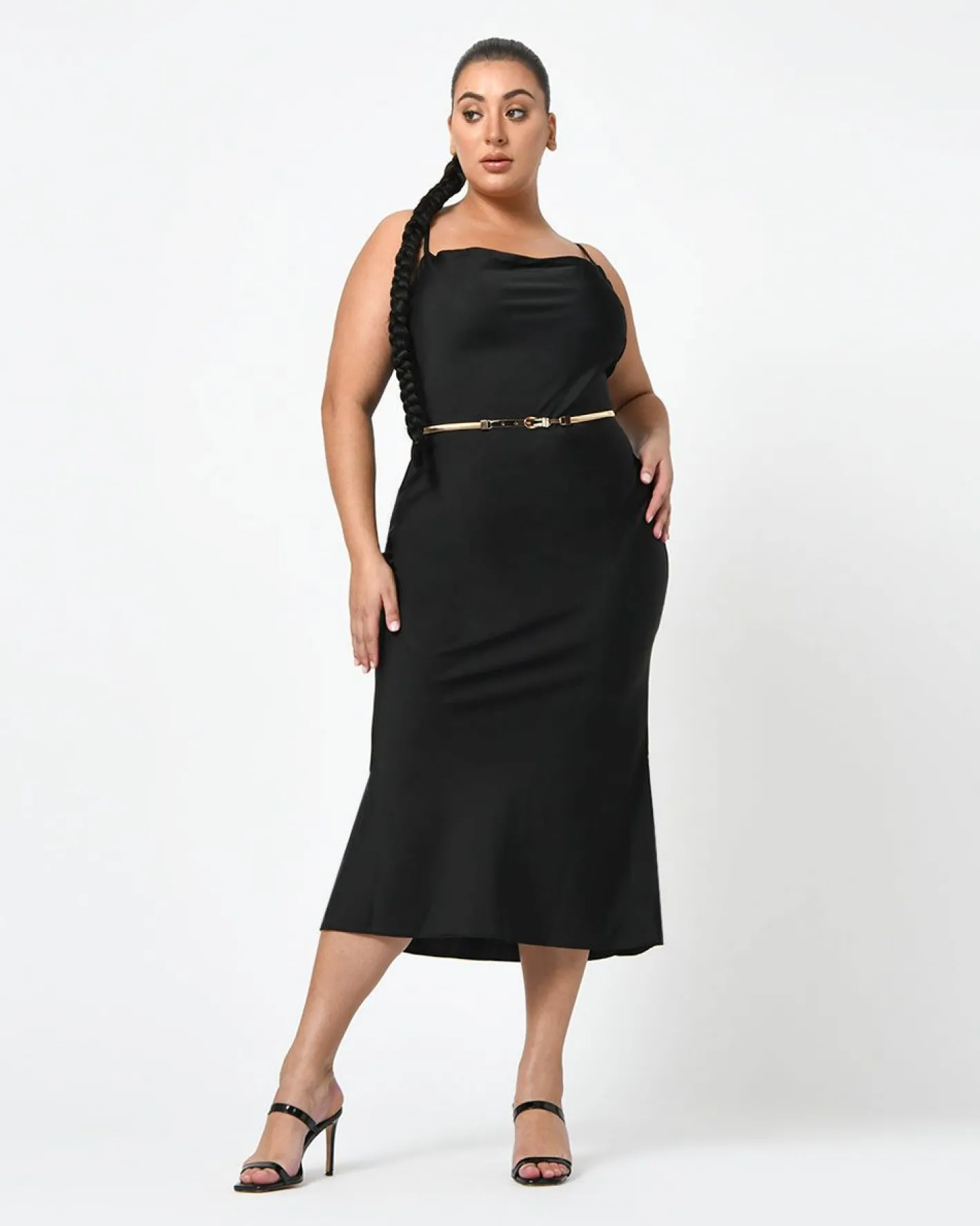 Forcast Safa Bias Slip Dress Black Best