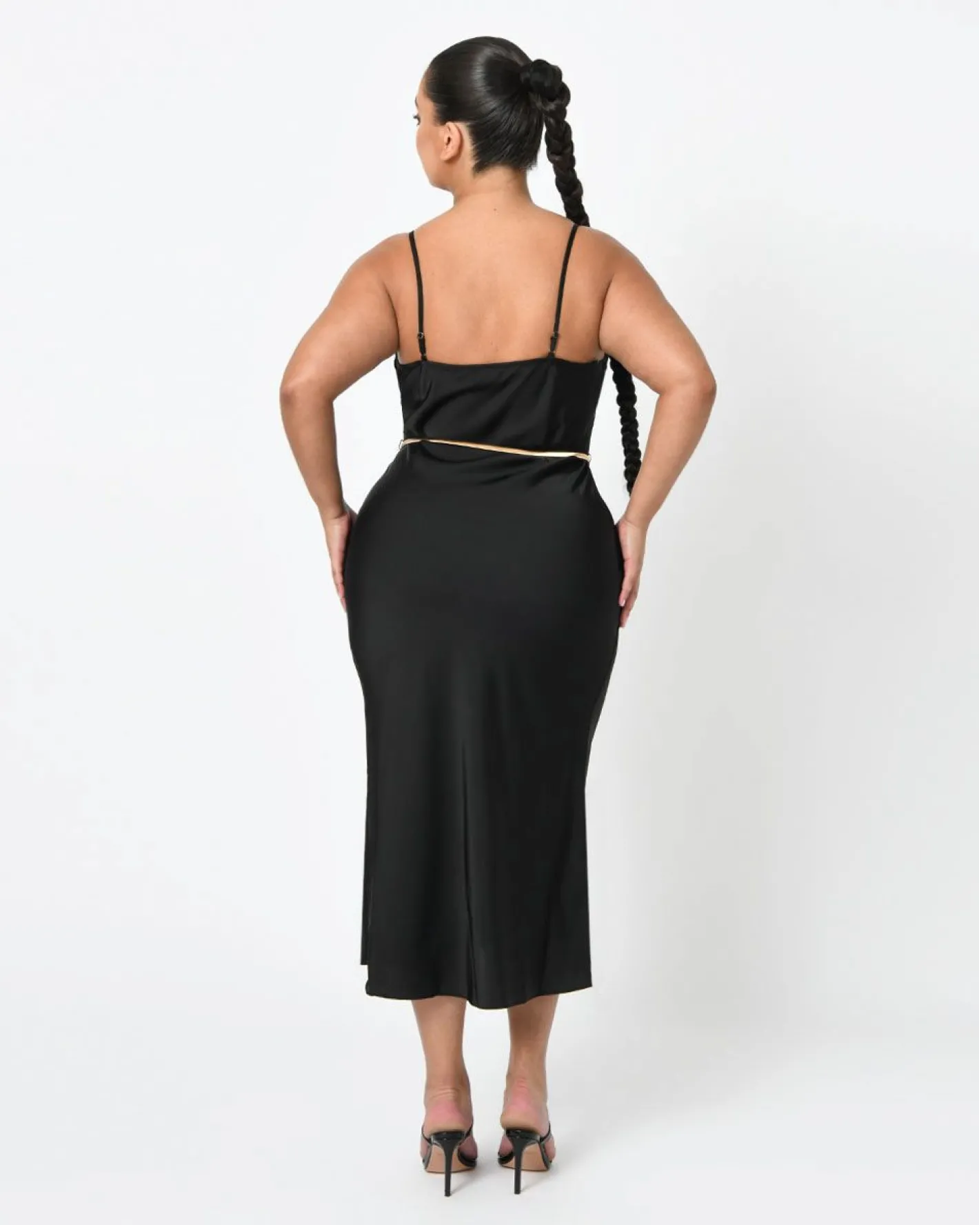 Forcast Safa Bias Slip Dress Black Best