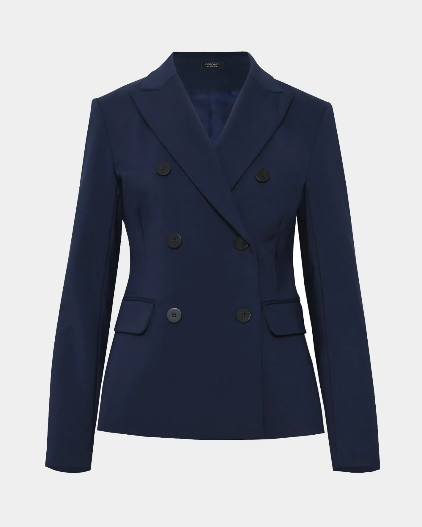 Forcast Safira Double Breasted Blazer Navy New