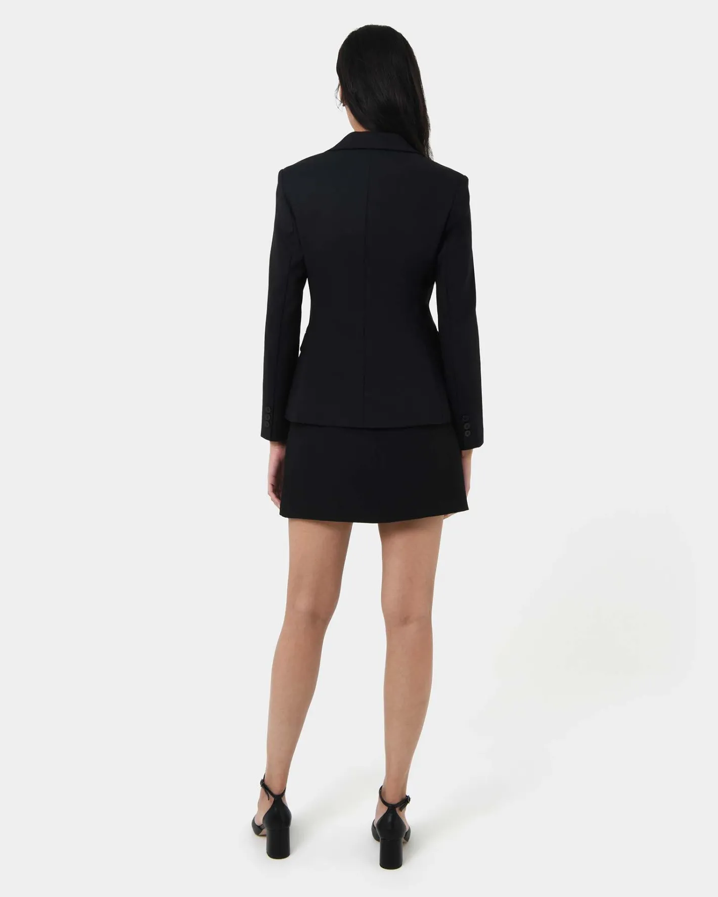 Forcast Safira Double Breasted Blazer Black Sale