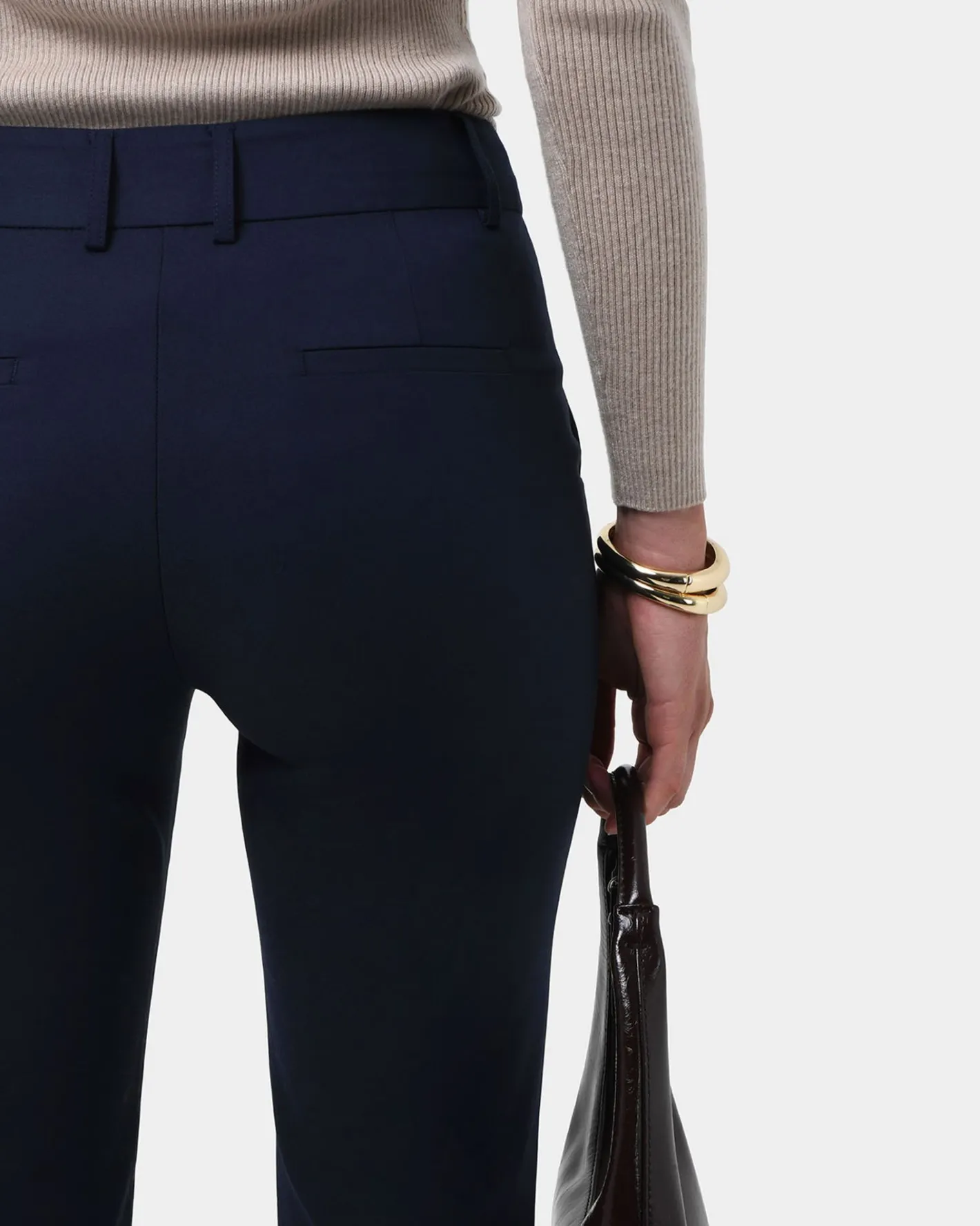 Forcast Safira High-waist Trousers Navy Clearance