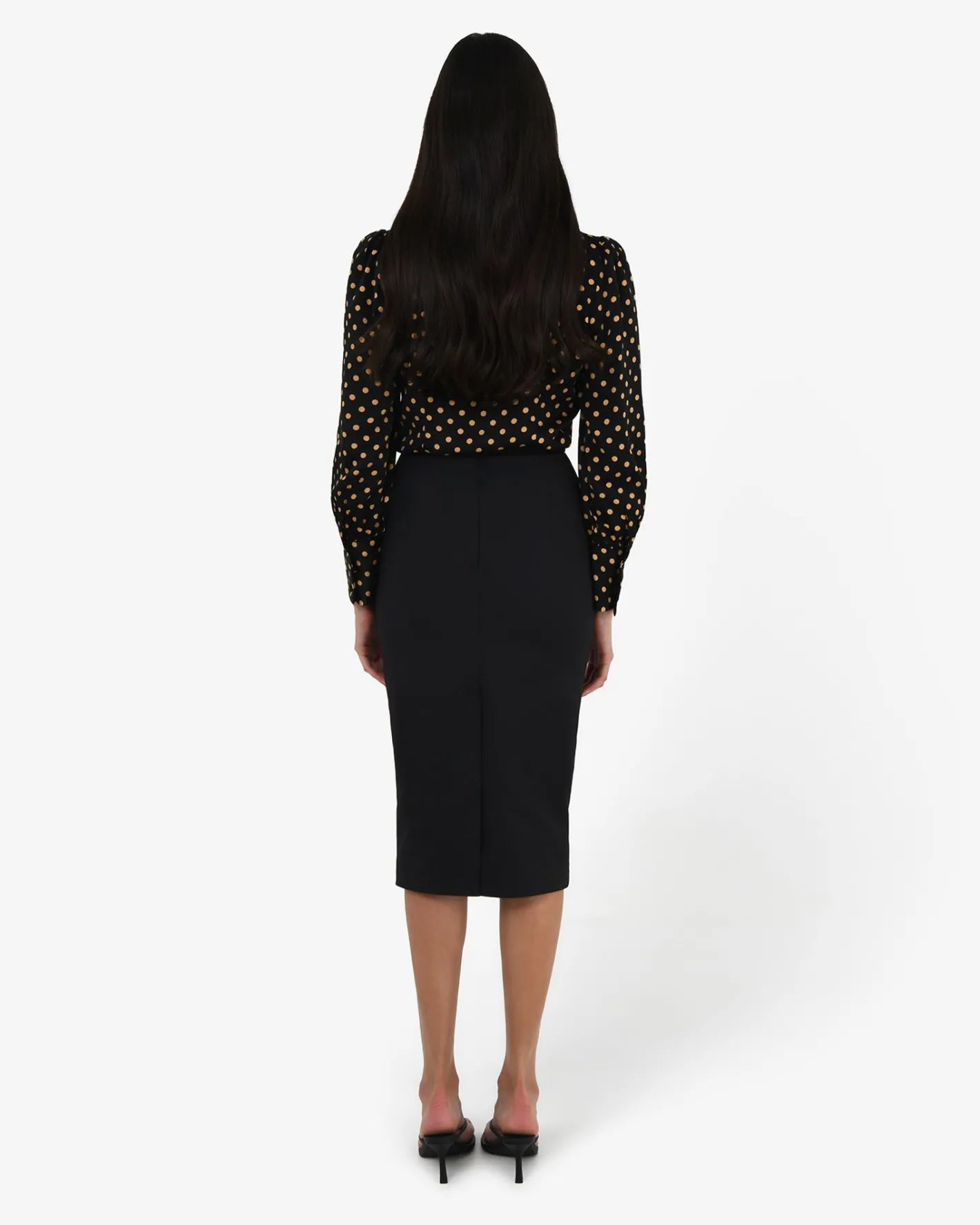 Forcast Safira Midi Pencil Skirt Black Discount