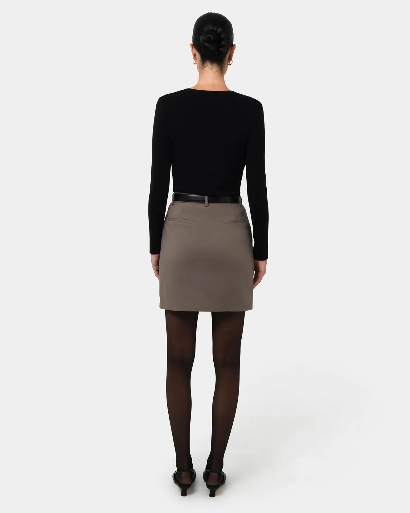 Forcast Safira Mini Skirt Walnut New