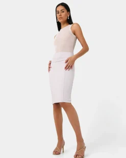 Forcast Safira Pencil Skirt Grey Hot
