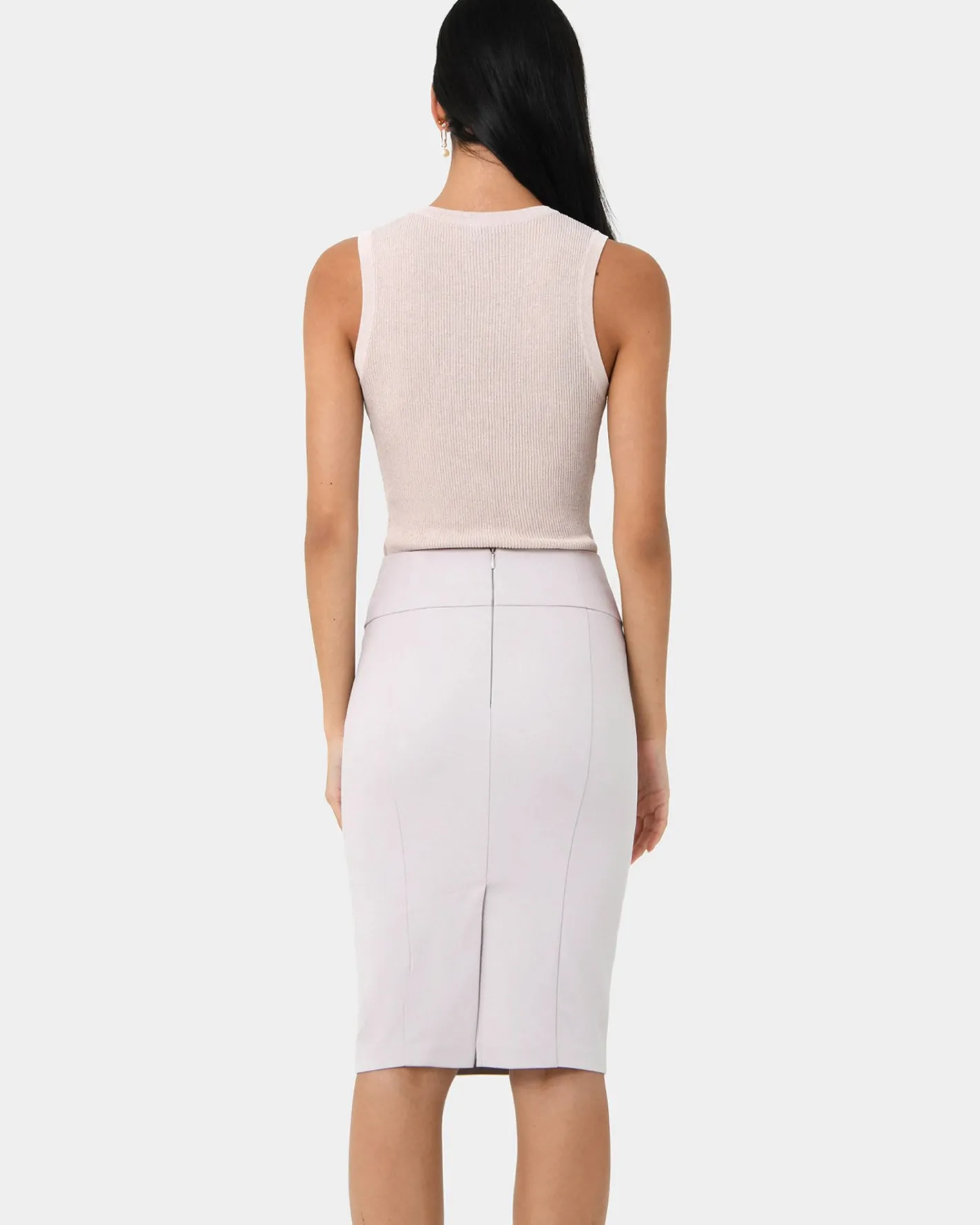 Forcast Safira Pencil Skirt Grey Hot