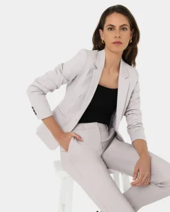 Forcast Safira Suit Jacket Grey Outlet