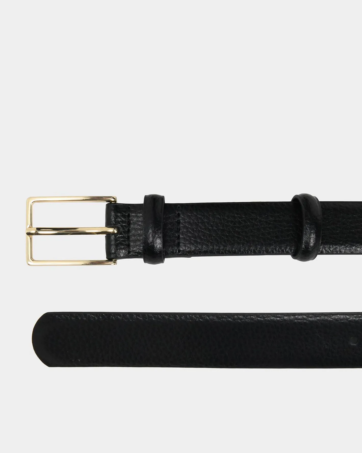 Forcast Saint Germain Leather Belt Black Gold