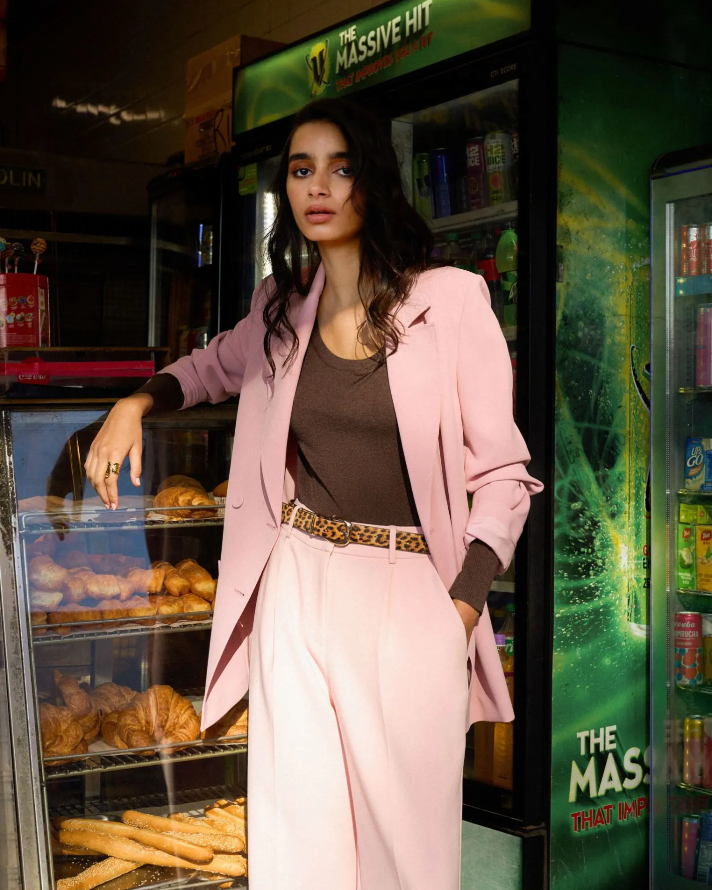 Forcast Samira Scoop Neck Knit Chocolate Hot