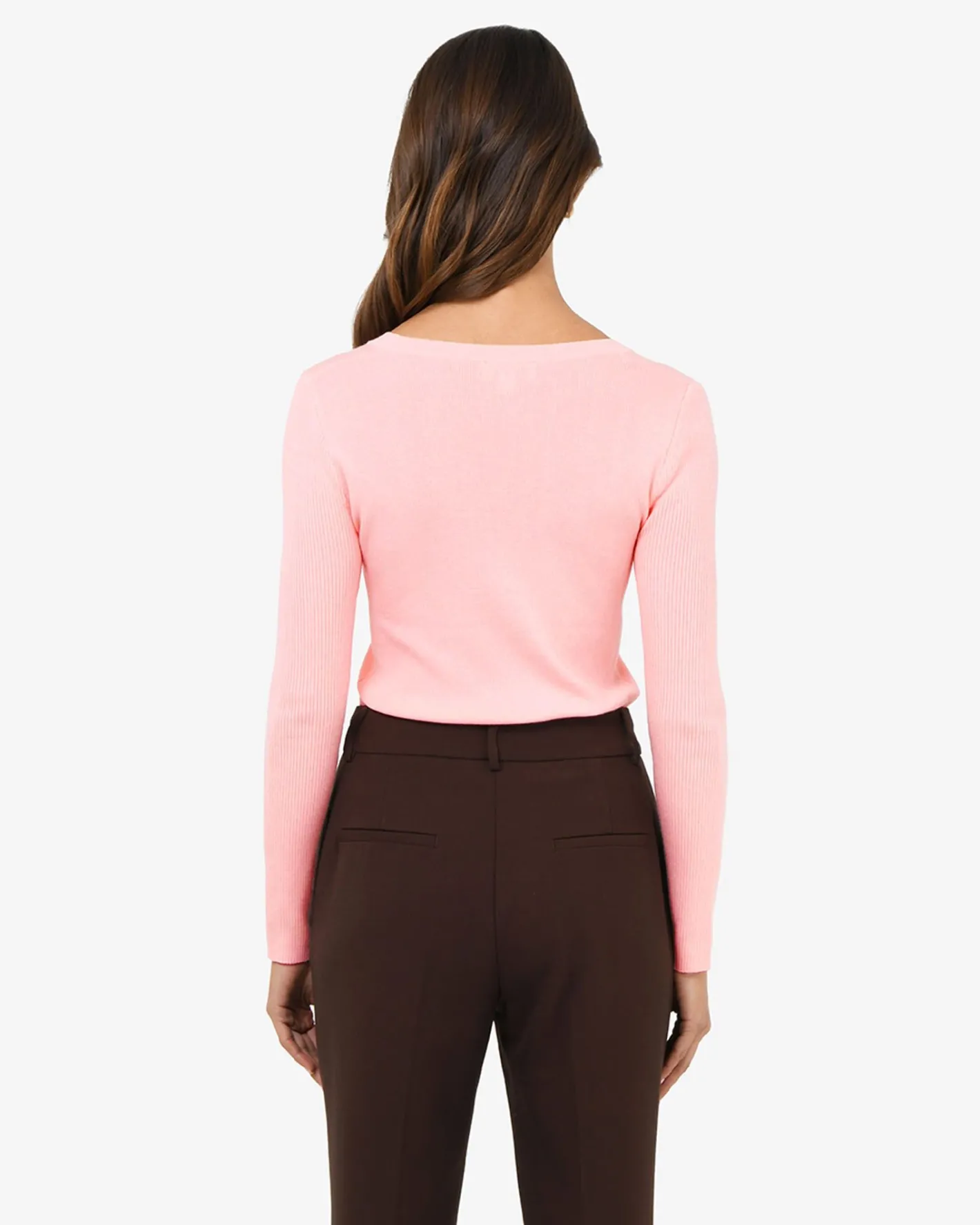 Forcast Samira Scoop Neck Knit Pink Online
