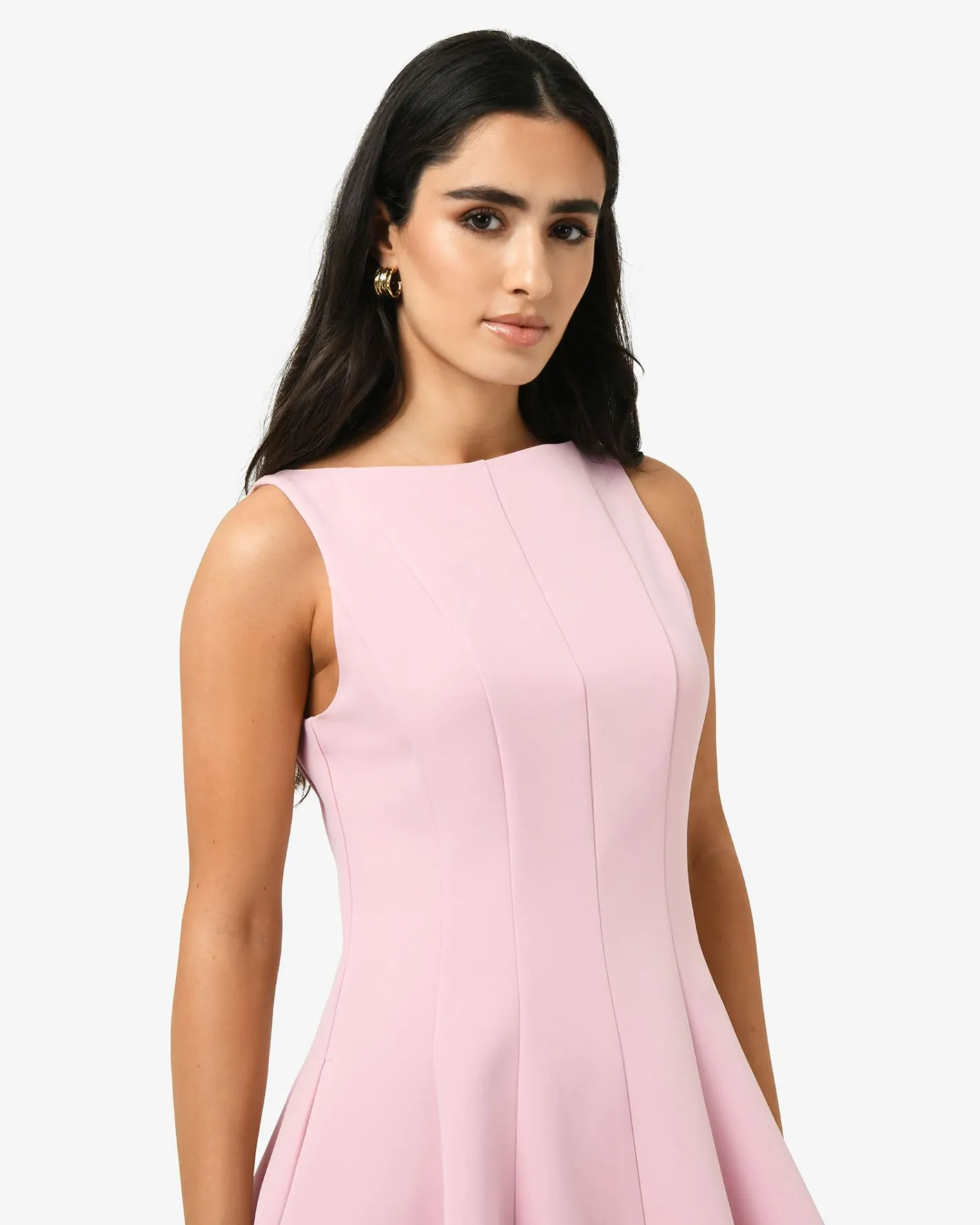 Forcast Sandy Panel Mini Dress Pink Best
