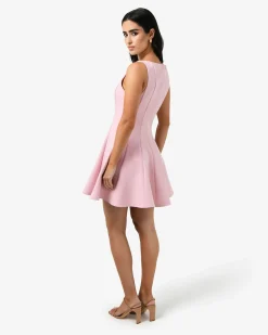 Forcast Sandy Panel Mini Dress Pink Best