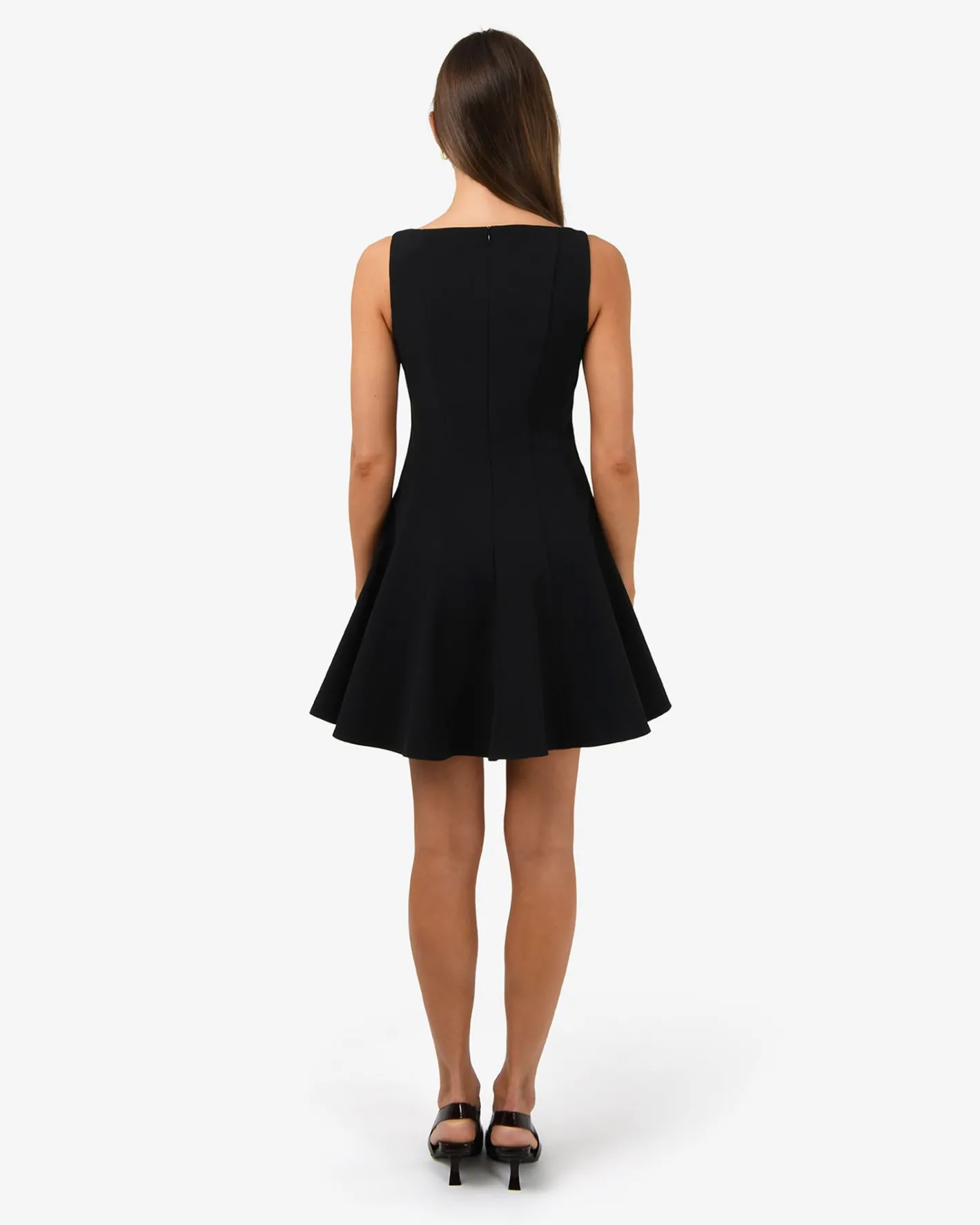 Forcast Sandy Panel Mini Dress Black New