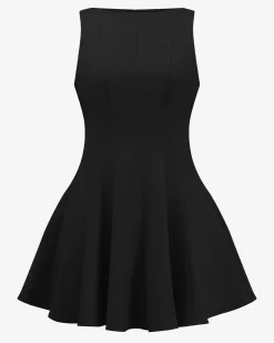 Forcast Sandy Panel Mini Dress Black New