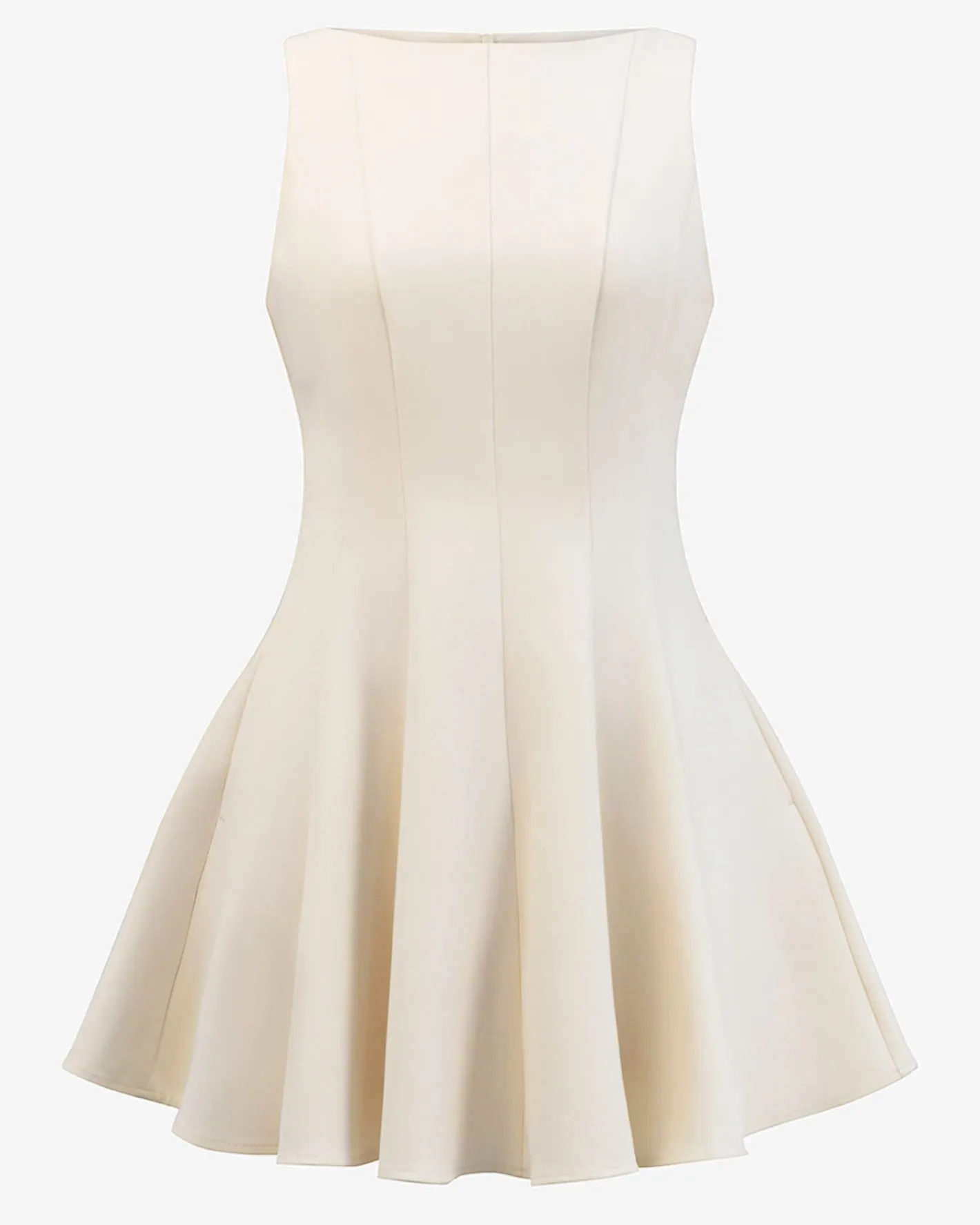 Forcast Sandy Panel Mini Dress Cream New