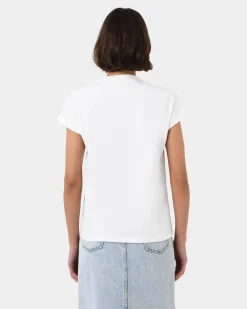 Forcast Sara Cotton Tee Ivory Best