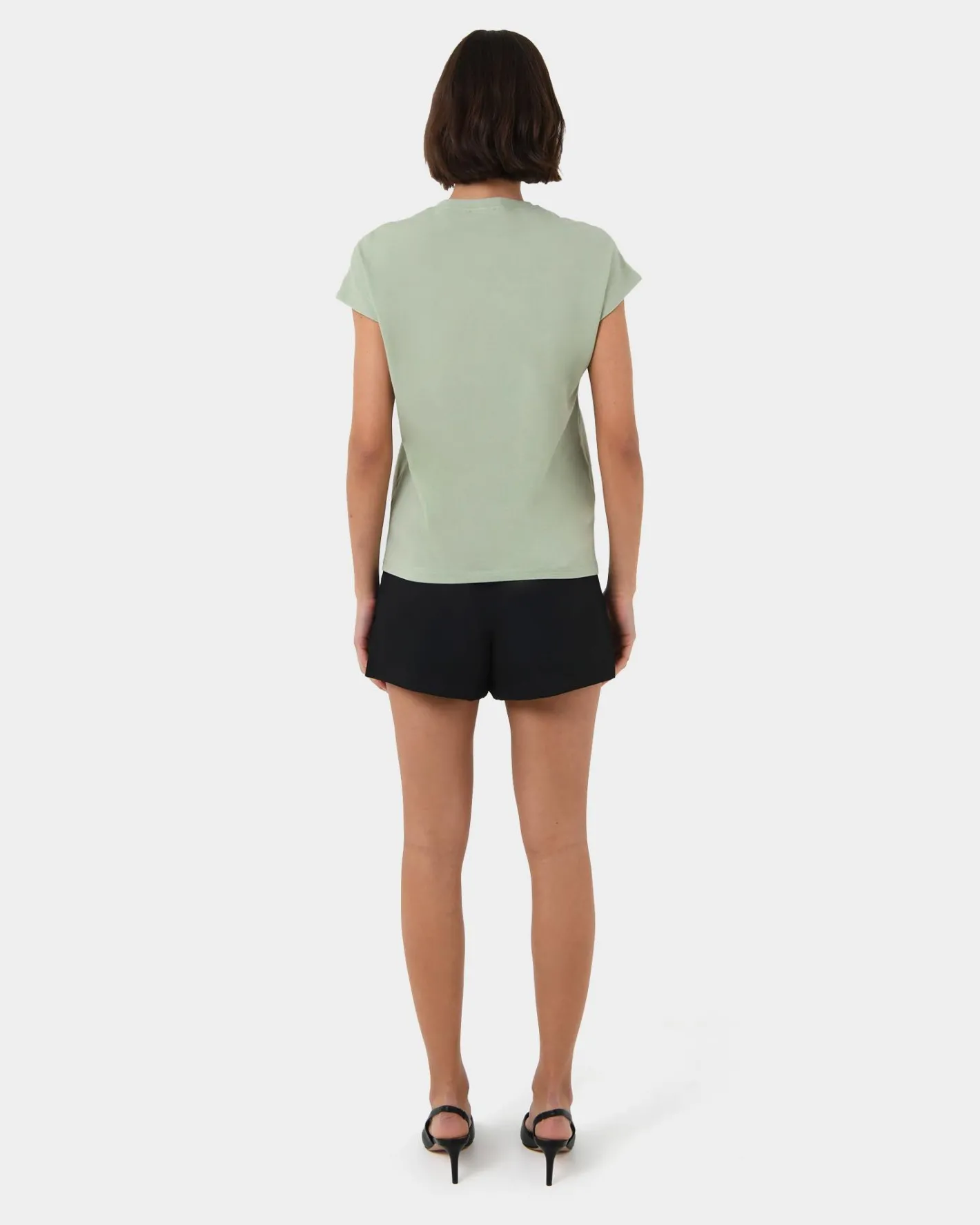 Forcast Sara Cotton Tee Mint Discount
