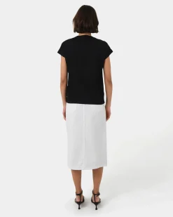 Forcast Sara Cotton Tee Black