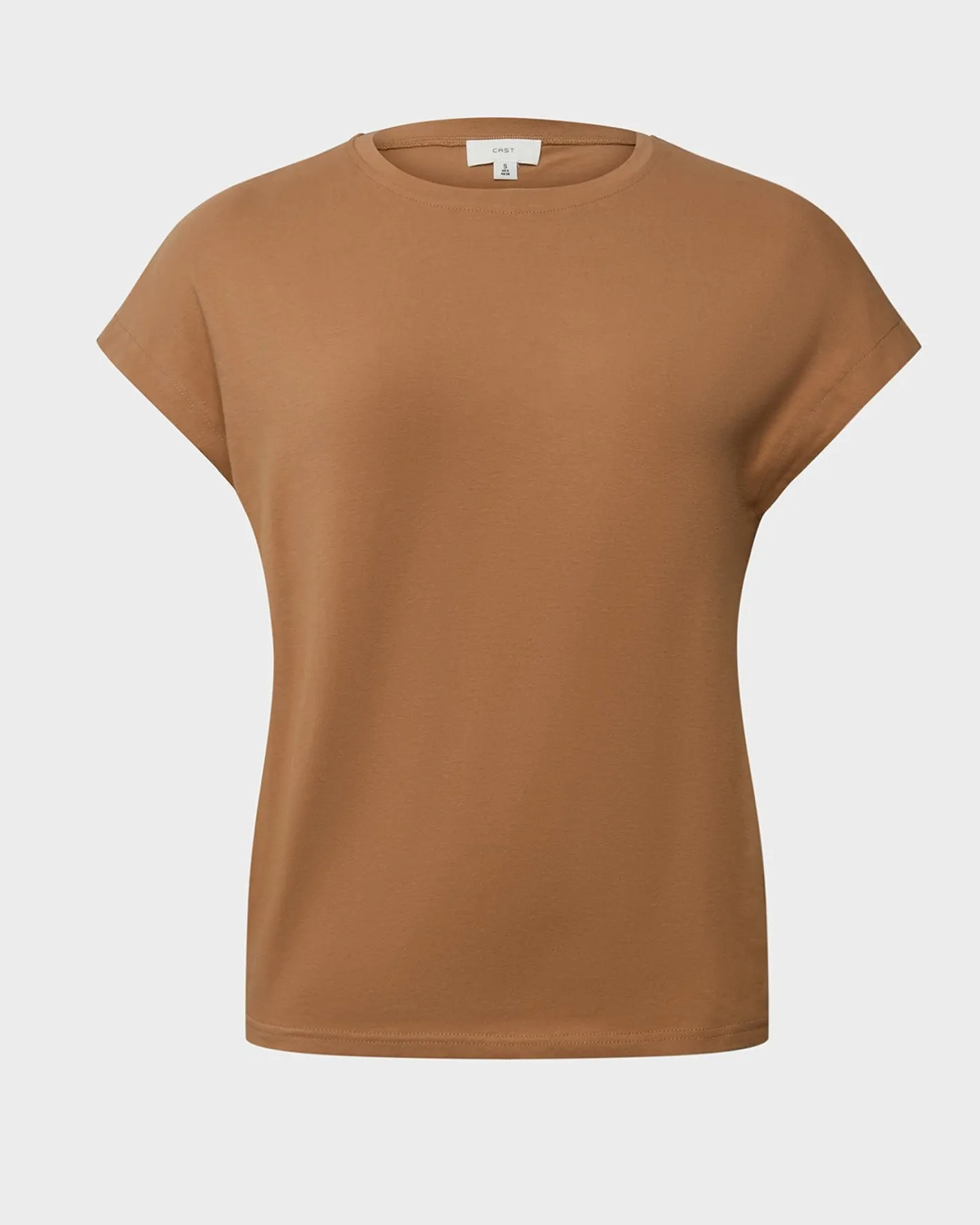 Forcast Sara Cotton Tee Tan Discount