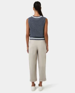Forcast Sarah V-neck Knit Marle Navy Sale