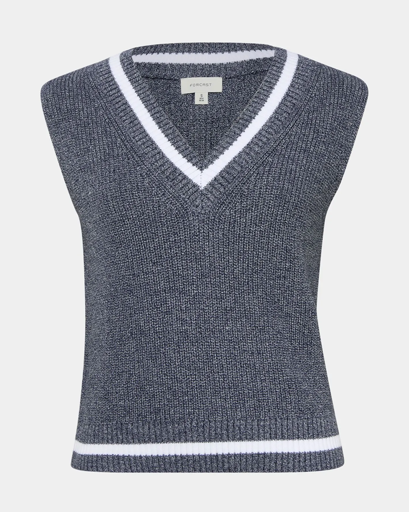 Forcast Sarah V-neck Knit Marle Navy Sale