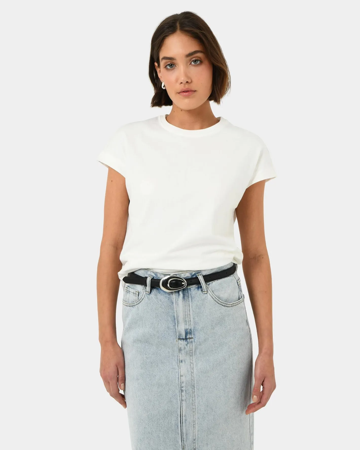 Forcast Serafina Leather Belt Black Outlet