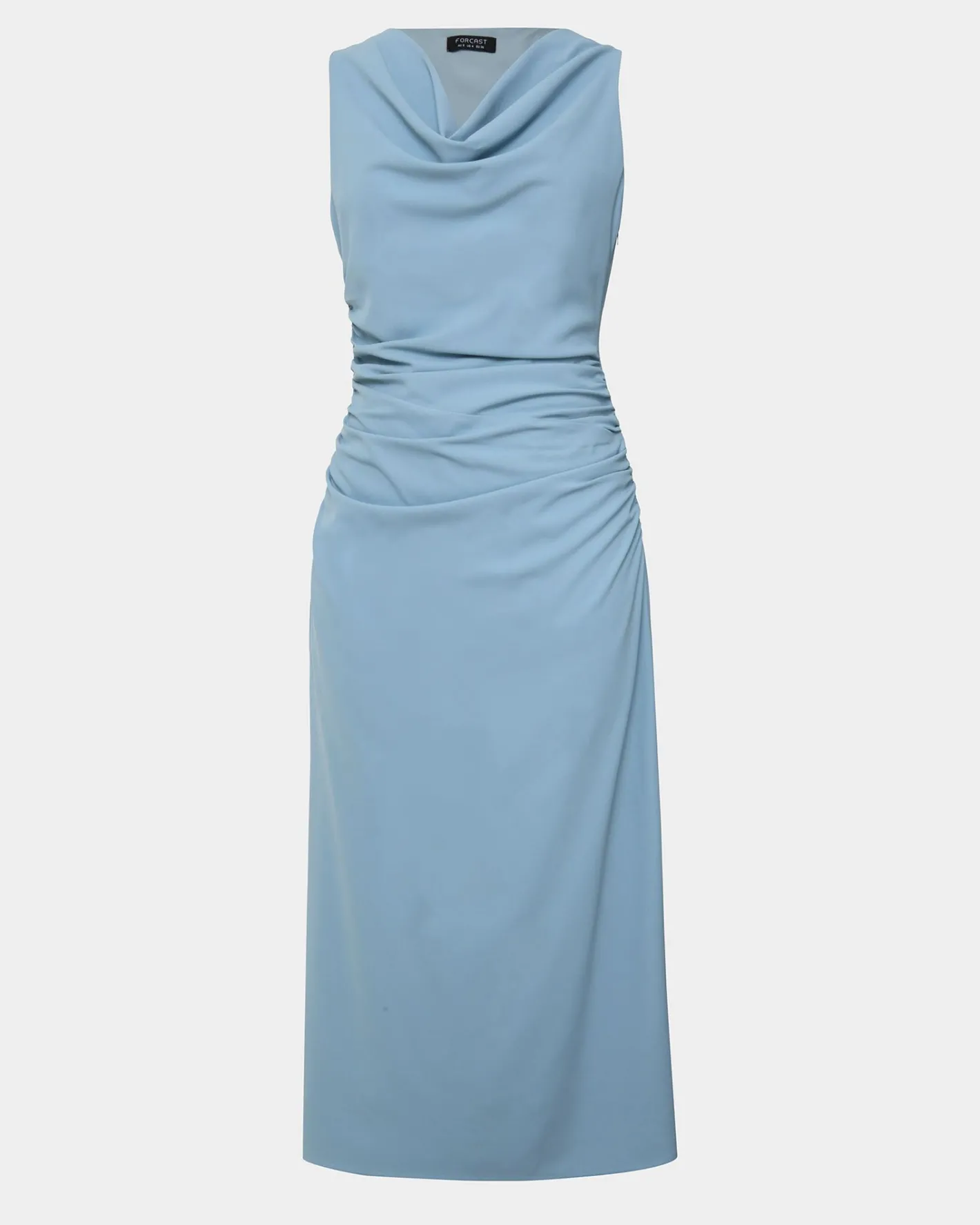 Forcast Serena Cowl Neck Dress Dusk Blue Outlet
