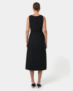 Forcast Serena Cowl Neck Dress Black Sale