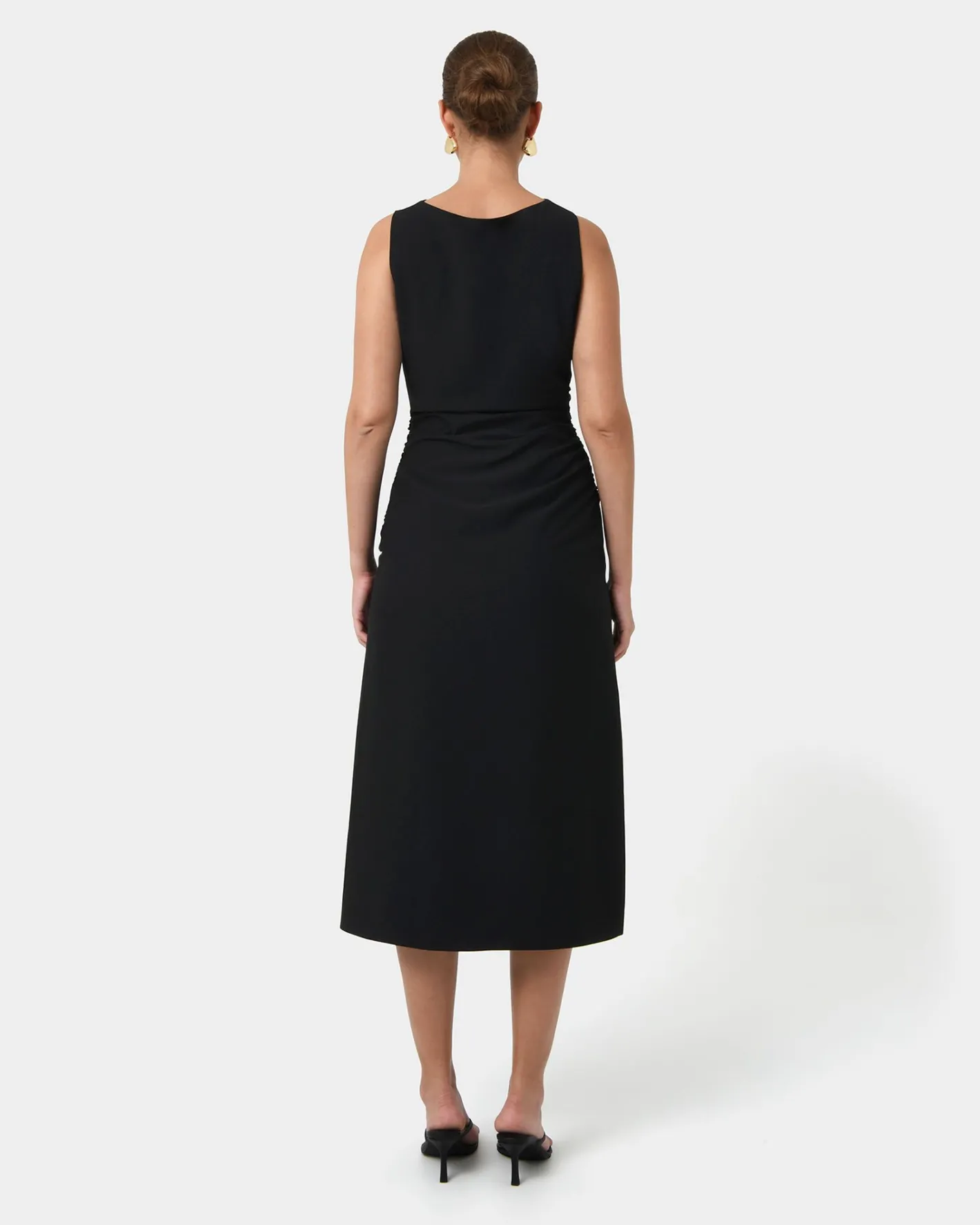 Forcast Serena Cowl Neck Dress Black Sale